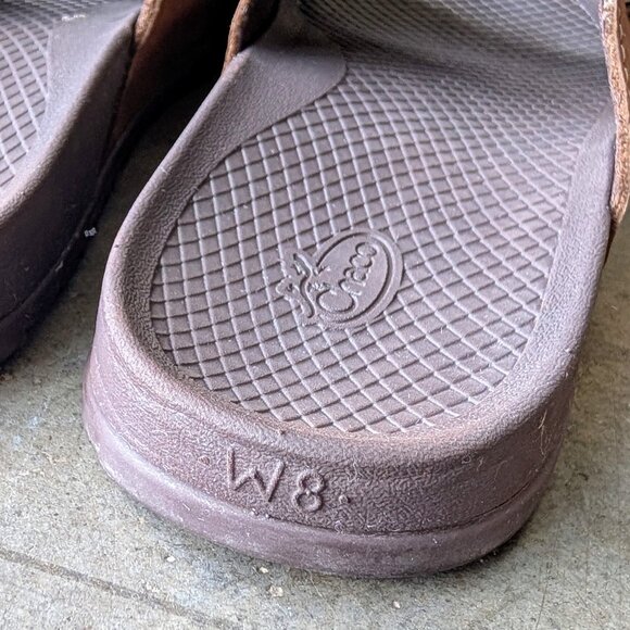 Chaco Lowdown Leather Slide Sandals Brown Women's size 8 - Picture 5 of 13